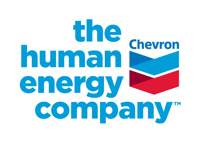 Chevron logo with human energy company tagline